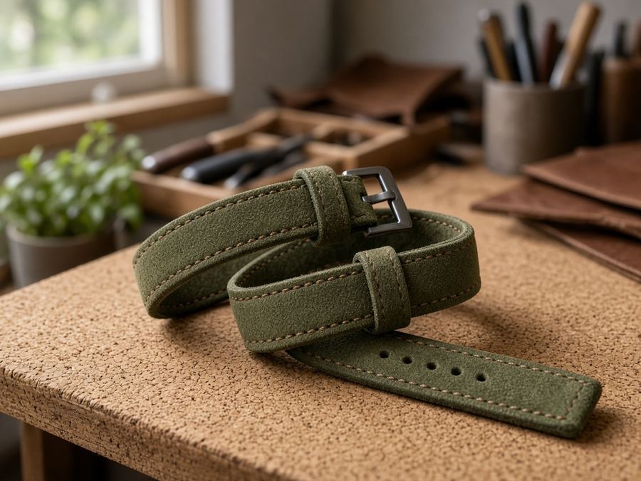 Suede face with smooth leather lining for all-day office wear.